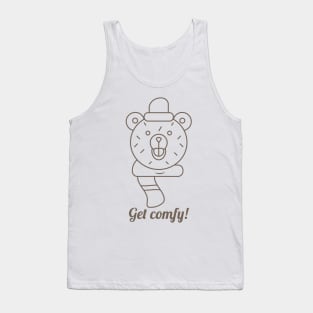 Cartoon bear in a hat Tank Top